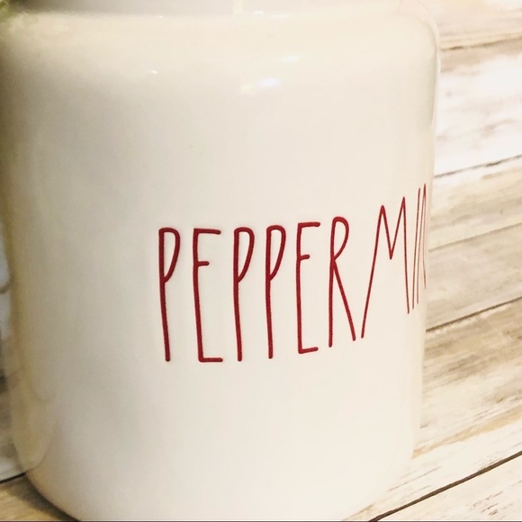 Rae Dunn Christmas Peppermint Ceramic Canister - Picture 3 of 9
